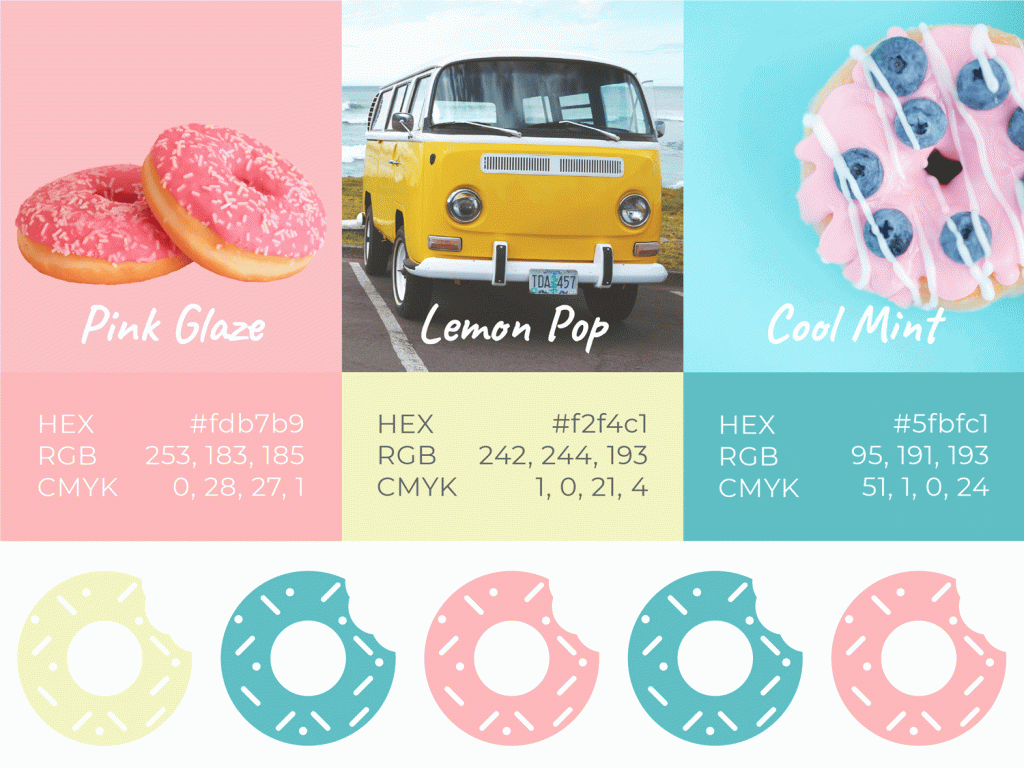 Väripaletti Donuts Wheels